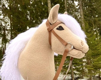 Palomino hobbyhorse VALE Dandelion, stick pony, handmade hobbyhorse, stick horse, steckenpferd, keppihevonen, hobby horse, cheap hobbyhorse