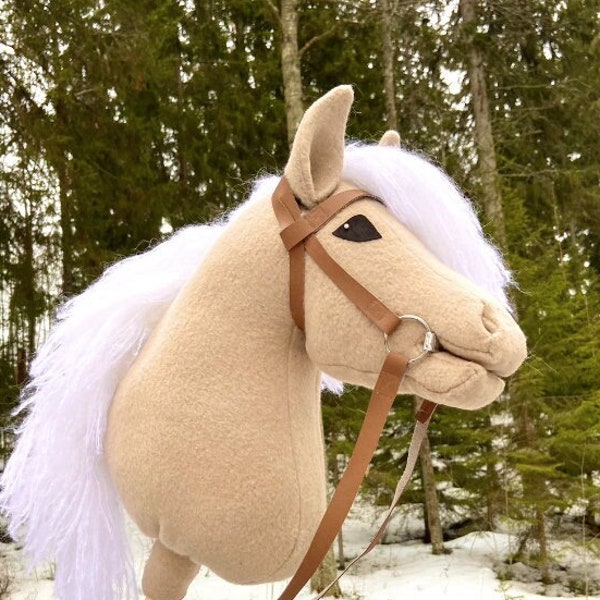 Palomino hobbyhorse VALE Dandelion, stick pony, handmade hobbyhorse, stick horse, steckenpferd, keppihevonen, hobby horse, cheap hobbyhorse