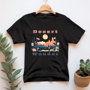 Desert Wander - Sublimation PNG File - Shirt Or Hoodie Design - Desert Mountain Scene Design - Trendy Vintage Graphic - Digital Download