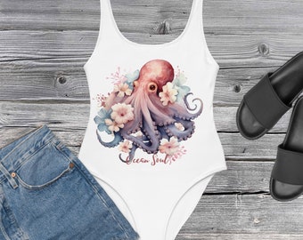 Ocean One-Piece Swimsuit, Sea life swimsuit, beach suit , diving clothes, gift, woman gift, woman clothes