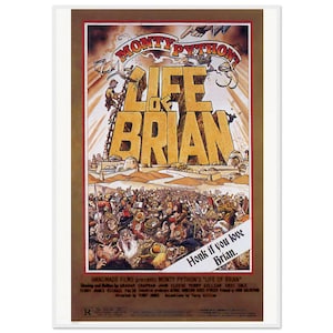 Monty Python's Life of Stückery: Vintage Filmplakat, Museumsqualität Matte Papier Holzgerahmte Kunst