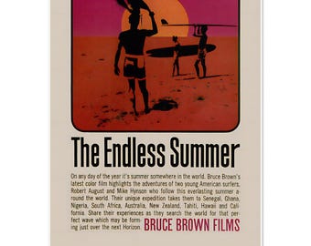 The Endless Summer Retro Surf Art Poster – Museum-Quality Matte Paper Print in Multiple Sizes