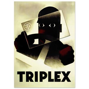 Póster de arte abstracto triplex de vanguardia – Impresión en papel mate de calidad museística