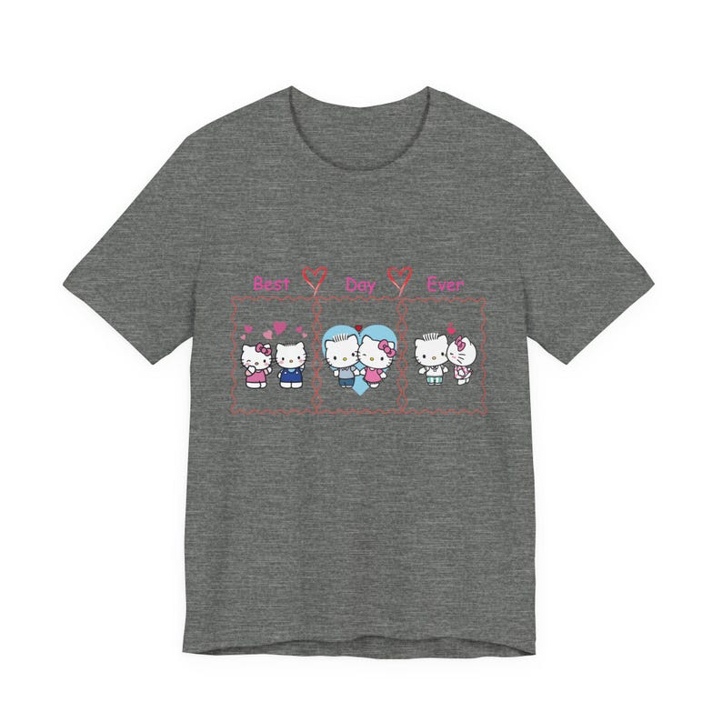 Hello Kitty Best Day Ever T-Shirt | Cute Sanrio Characters | Pink Hearts image 7