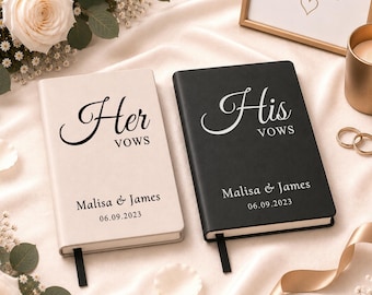 Vow Book, Wedding Vow Book, Personalized Wedding Gift, Personalized Wedding Vows Book for Ceremony, Speech Notebook, Wedding Registry Ideas