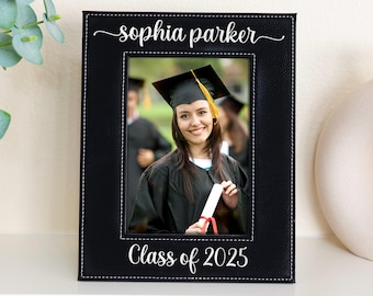 Graduation Gift for Her | Him, Graduation Picture Frame Class of 2025 High School 4x6 5x7 8x10 Personalized Photo Frame Custom Picture Frame
