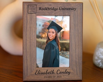 College Graduation Gift for Daughter, Personalized Photo Picture Frame, Gift For Graduation, Solid Wood Photo Frame Home Decor 5x7 4x6 8x10