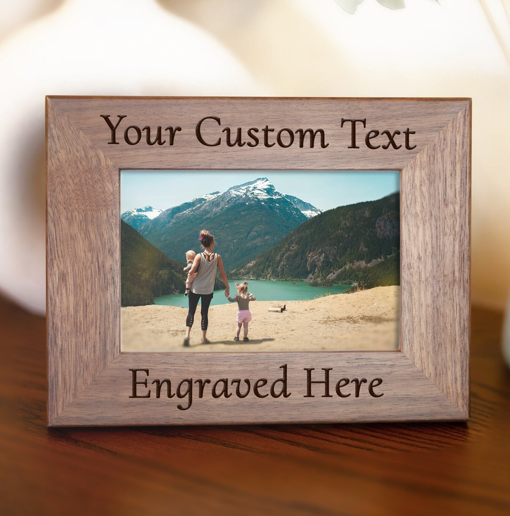 Sunwashed Wood Words Family Distressed 4x6 Picture Frame · Ellisi Gifts