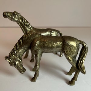Vintage Miniature Metal Horses - Set of 2
