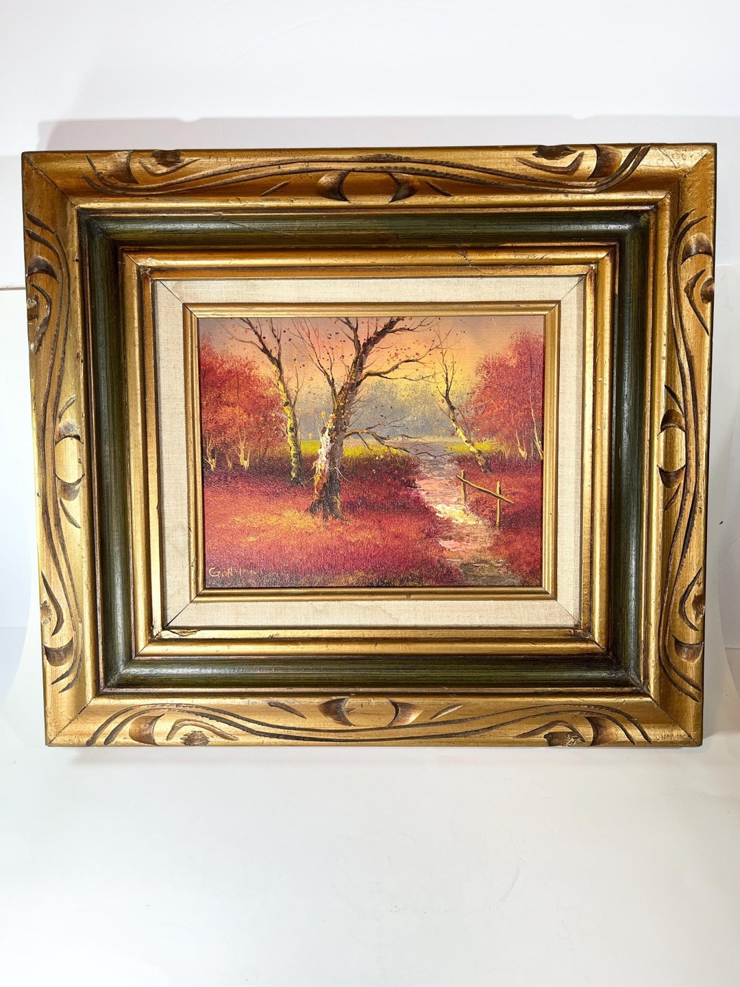 Vintage Oil Painting of the Forest Original Artwork Signed Gorman - Etsy