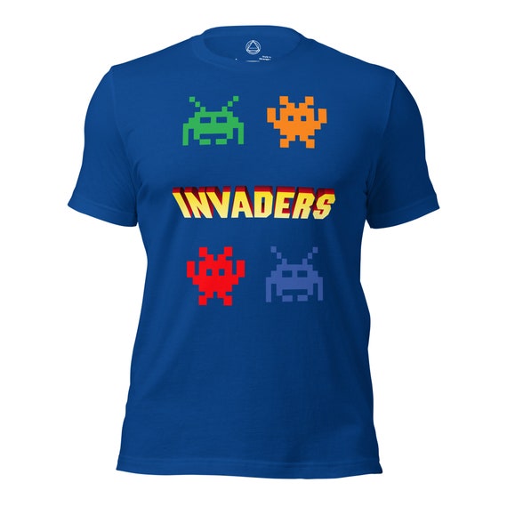 Space Invaders T-shirt, 80's Gaming Shirt, 8-bit Games, Retro