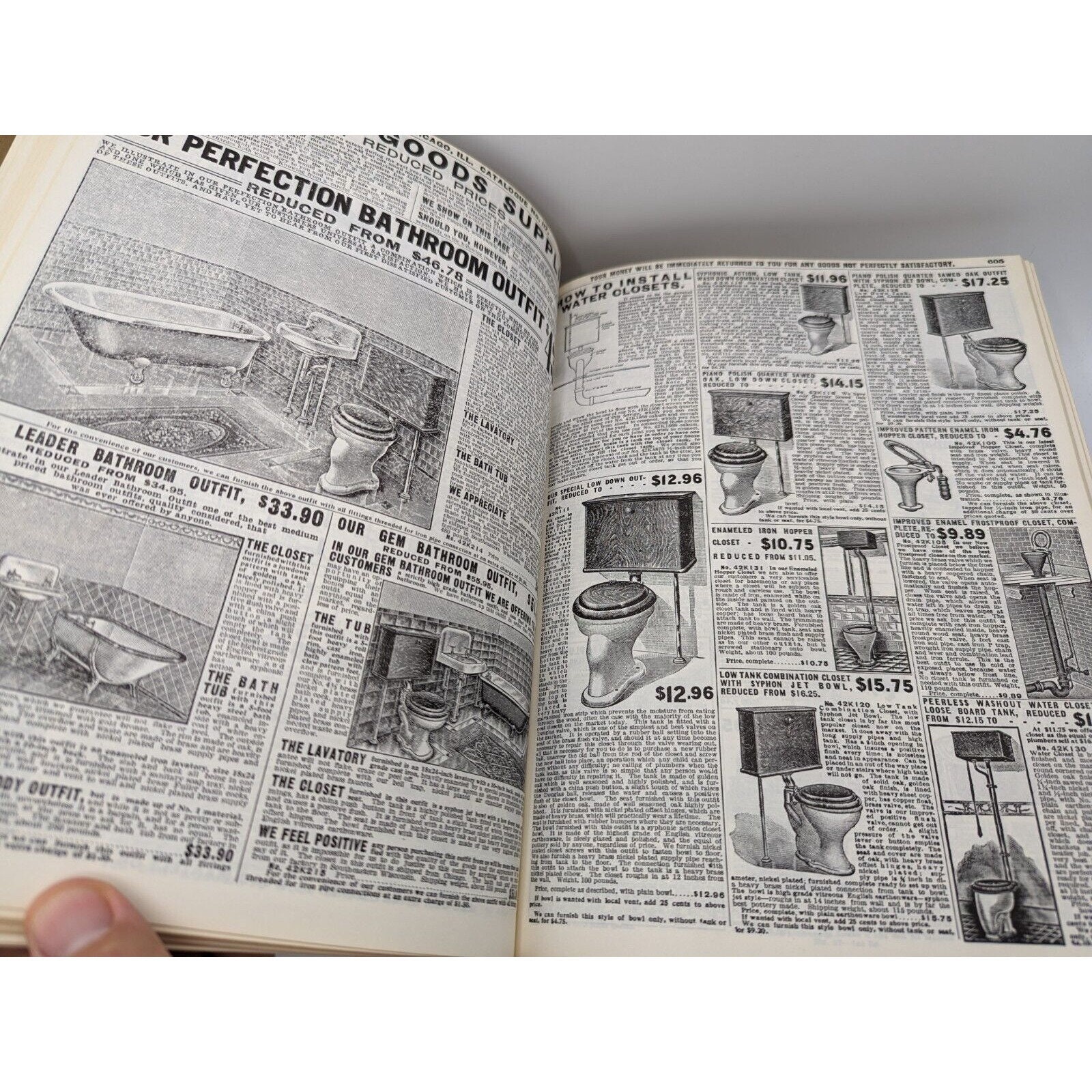 1908 Sears Roebuck Catalogue, 1969 REPRODUCTION, REPRINT, REPLICA Sears