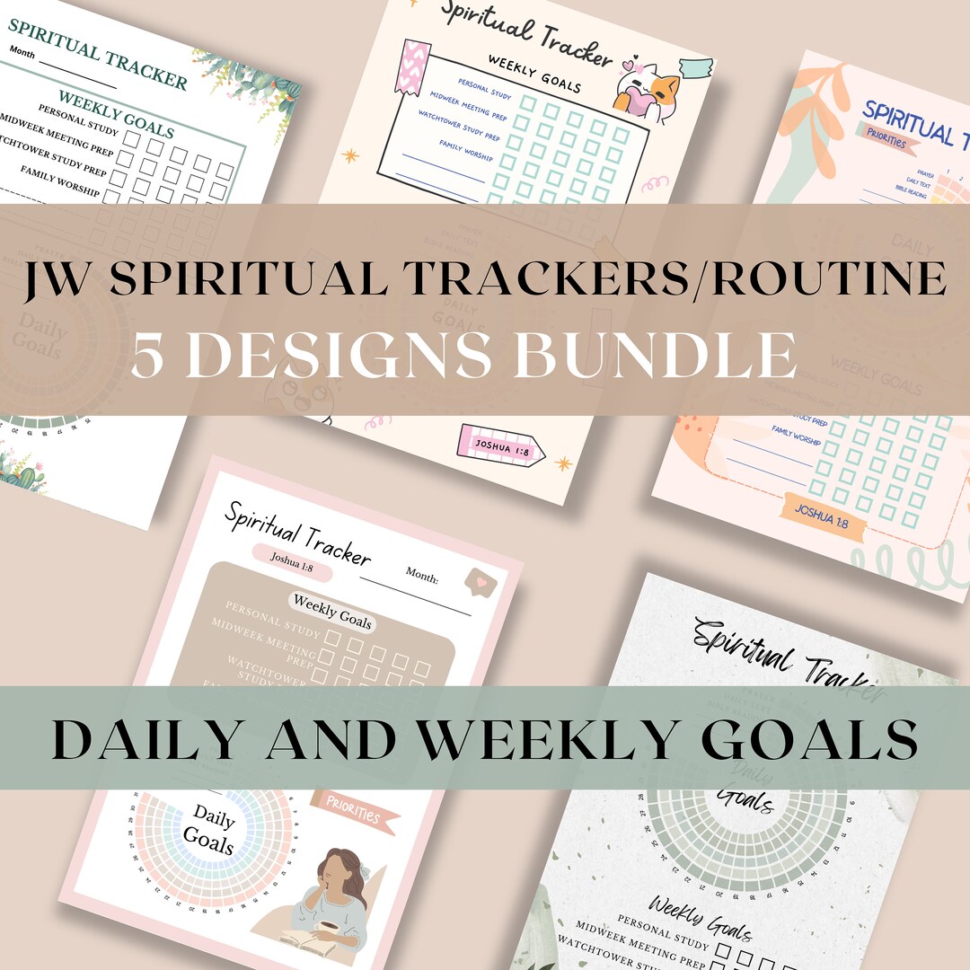 JW Spiritual Habit Tracker JW Routine Goals JW Printable Etsy