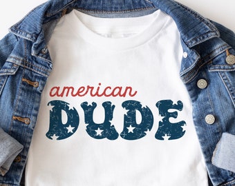American Dude svg png, 4th of July shirt svg, Retro Independence Day svg png, Matching shirt svg png, America boy svg, Digital download