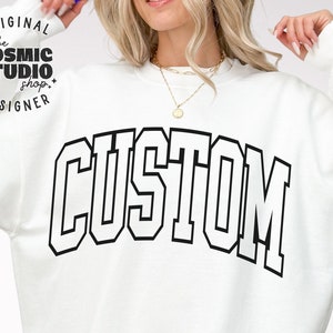 Aangepaste Varsity Svg Png, College lettertype Svg Png, aangepast ontwerp, Sport lettertype Svg Png, digitale download