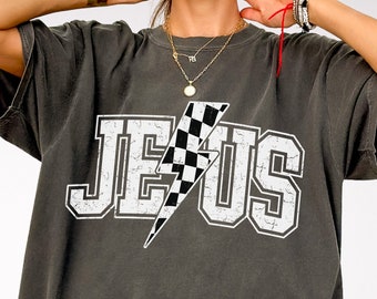 Jesus Png, Christian Shirt Png, Faith Png, Religious Png, Christian Png, Jesus Lightning Bolt Png, Retro Jesus png, Digital download