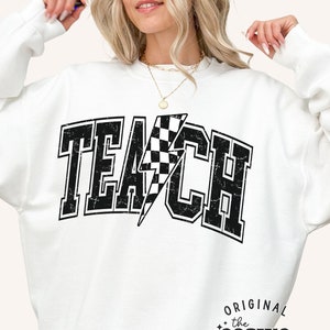 Teach Png, Lehrer-Shirt Png, Erzieher Png, Teach Blitzschlag Png, Retro Lehrer Png, Lehrer Geschenk, digitaler Download, Sublimation