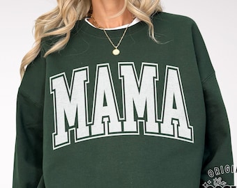 Mama Jersey lettertype SVG PNG, oversized Mama SVG, moeder geschenken, Varsity Mama SVG, retro mama SVG, retro mama PNG, moeder SVG PNG, sublimatie, cut-bestand