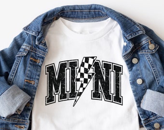 Mini Png, Mini Shirt Png, Retro Toddler Design, Mini Varsity Png, Toddler Png, Mini Lightning Bolt Png, Retro Mini png, Mini Shirt