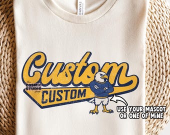 CUSTOM Retro School Mascot Png Big Pride Png School Pride School Spirit Png Spirit Team Png Custom Team Mascot Png Trendy Png  Sublimation