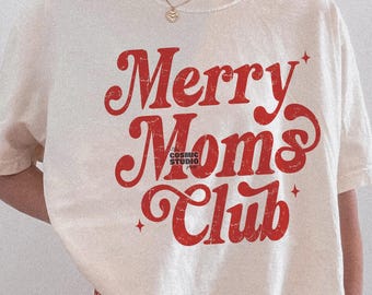 Merry Moms Club Svg Png, Jolly Mama png, Retro Christmas png, Christmas Design, Christmas mom shirt, Digital Download