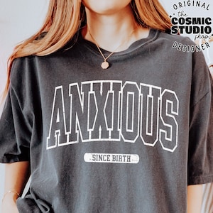 Anxieux depuis la naissance Svg Png, Anxiété Club Svg Png, Probablement anxieux Svg Png, Anxiété Svg Png, anxiété et café svg, fichier coupé, Sublimation