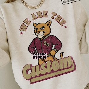 Custom School Mascot PNG: Retro Team Spirit Graphic, Digital Download