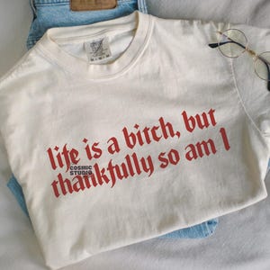 La vie est une garce ! tch mais heureusement, je le suis aussi SVG PNG, Png pour humour adulte, Png drôle, Png sarcastique, Png sarcastique, Sublimation, svg tendance, sublimation