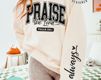Praise the Lord SVG PNG: Christian Sleeve Design (Digital Download)