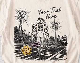 Custom Football Shirt Spirit Design, Football Season, School Spirit Png, Homecoming Football, Digital Download
