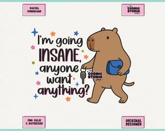 Grappig angstcitaat PNG: retro T-shirtontwerp, digitale download