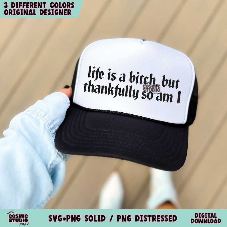 Snarky Sarcastic SVG PNG, Life is a B!tch, Funny Shirt Design, Adult humor png, Digital download image 6