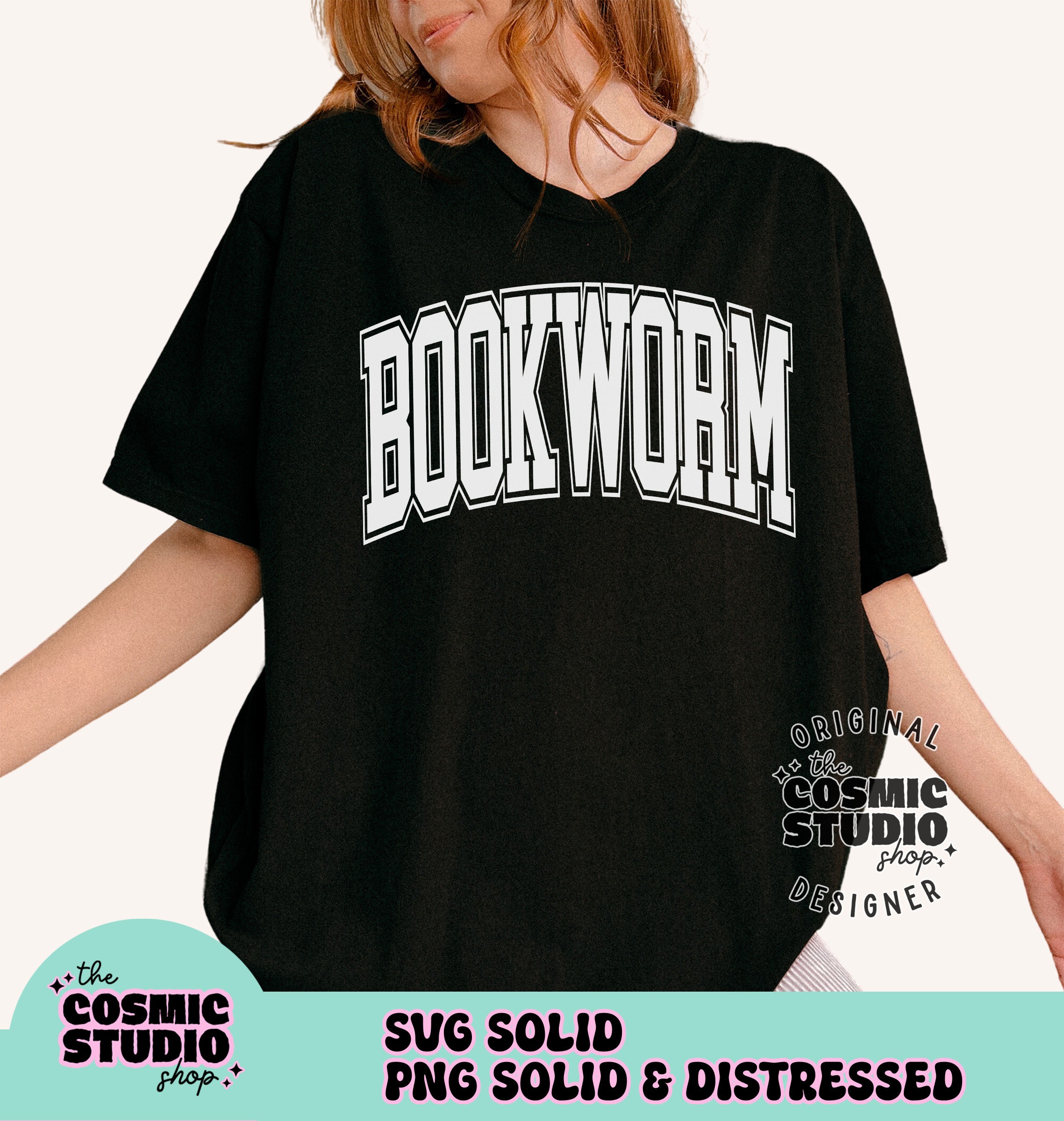 Bookworm Svg Png, Varsity Bookworm Svg Png, Bookish Svg Png, Book Svg
