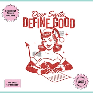 Caro Babbo Natale Definisci Buono png, Retro Natale Png, Trendy Natale Png, Divertente Natale Png, Vintage Natale Png, Natale Png