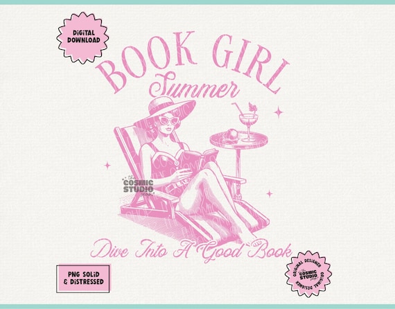 Book Girl Summer png, Summer png, Bookish png, Sarcastic png, Adult Humor, Book png, Trendy Summer Png, Beach vibes png, Aesthetic Summer