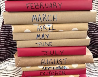 Year of Books Gift Box – 12 Blind Date Books, Wrapped with Stickers