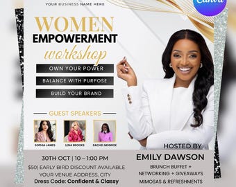 Women Empowerment Workshop Flyer Template (Digital Download)