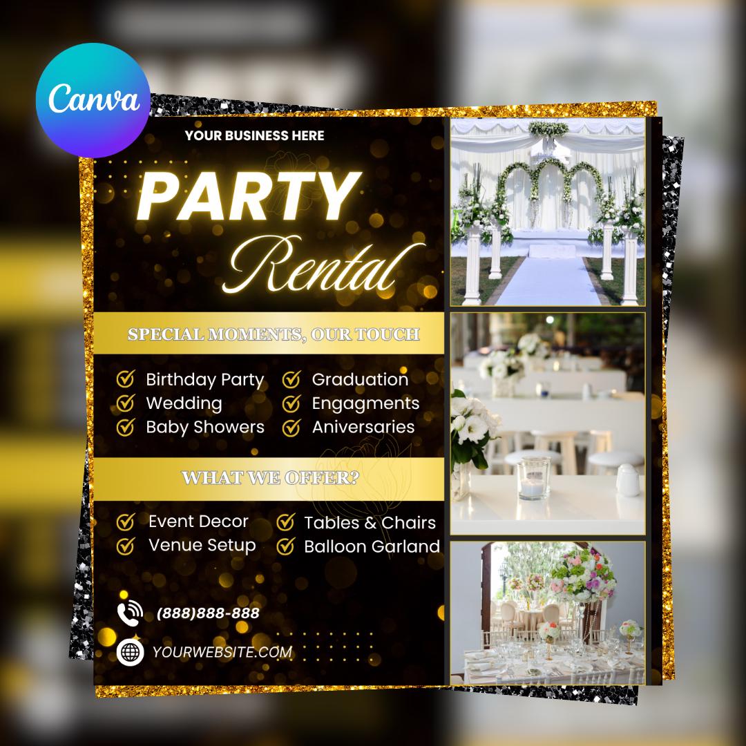 Event Planner Flyer, Canva Template, Wedding Planner Flyer,DIY Template,Event Planning Business Template, Social Media Template