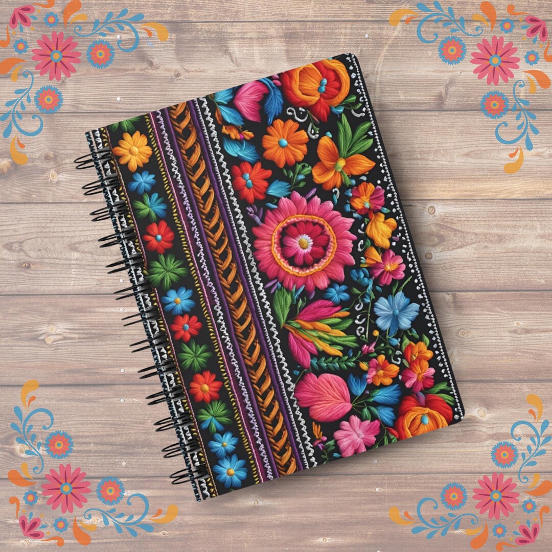 Mexican Notepad Floral Mexican Journal: Spanish Inspired Spiral Notebook - Etsy