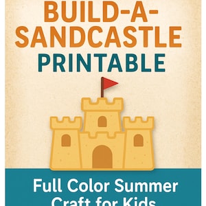 Build-a-Sandcastle Printable Activity | Full Color Summer Craft for Kids | Cut and Paste Beach Project | K–3 Classroom Activity PDF