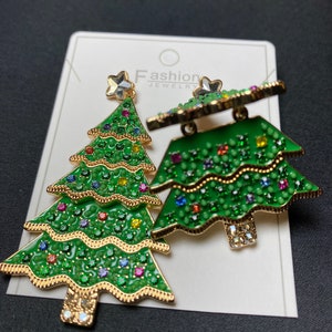 Christmas Holiday Tree Stud Earrings