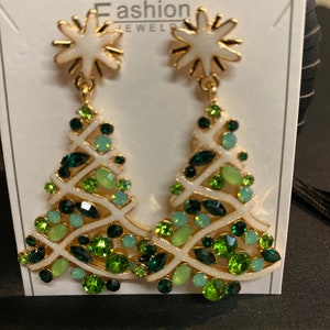 Christmas Holiday Tree Stud Earrings