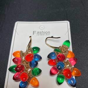 Christmas Light Bulb Bling Bundle Charm Earrings