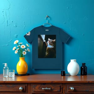 DREAMER Tee moody cat portrait streetwear