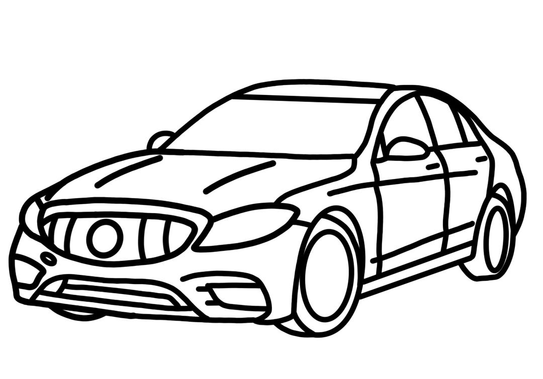 AMG C63 Outline Vinyl Decal - Waterproof Car Decal - Etsy