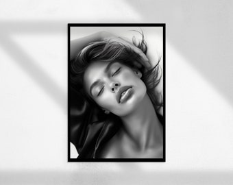 Flash-back mode (photographie de mode, photographie vintage, noir et blanc, art photo rétro, portrait vintage)