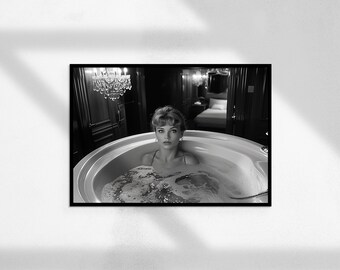 Aqua Haven ( Vintage Print, Black and White Photography, Photography Prints, Home Decor, Gifts Printable Art, Digital Download )