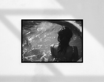 Pooltubs (impression vintage, photographie noir et blanc, tirages photographiques, décoration intérieure, téléchargement numérique)