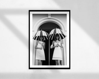 La mode dans le temps (tirages photographiques, impression noir et blanc, affiche vintage, affiche de mode, oeuvre d'art imprimable, affiche féministe)