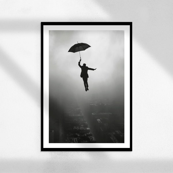 Fly Man ( Photography Print, Vintage Print, Fashion Photography, Helmut Newton, Rodney Smith, Photo Print )